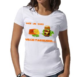 tee-shirt moi je suis végétarienne
